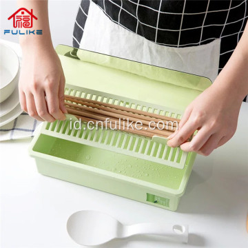 Bamboo Fiber Sumpit Organizer Aksesoris Dapur